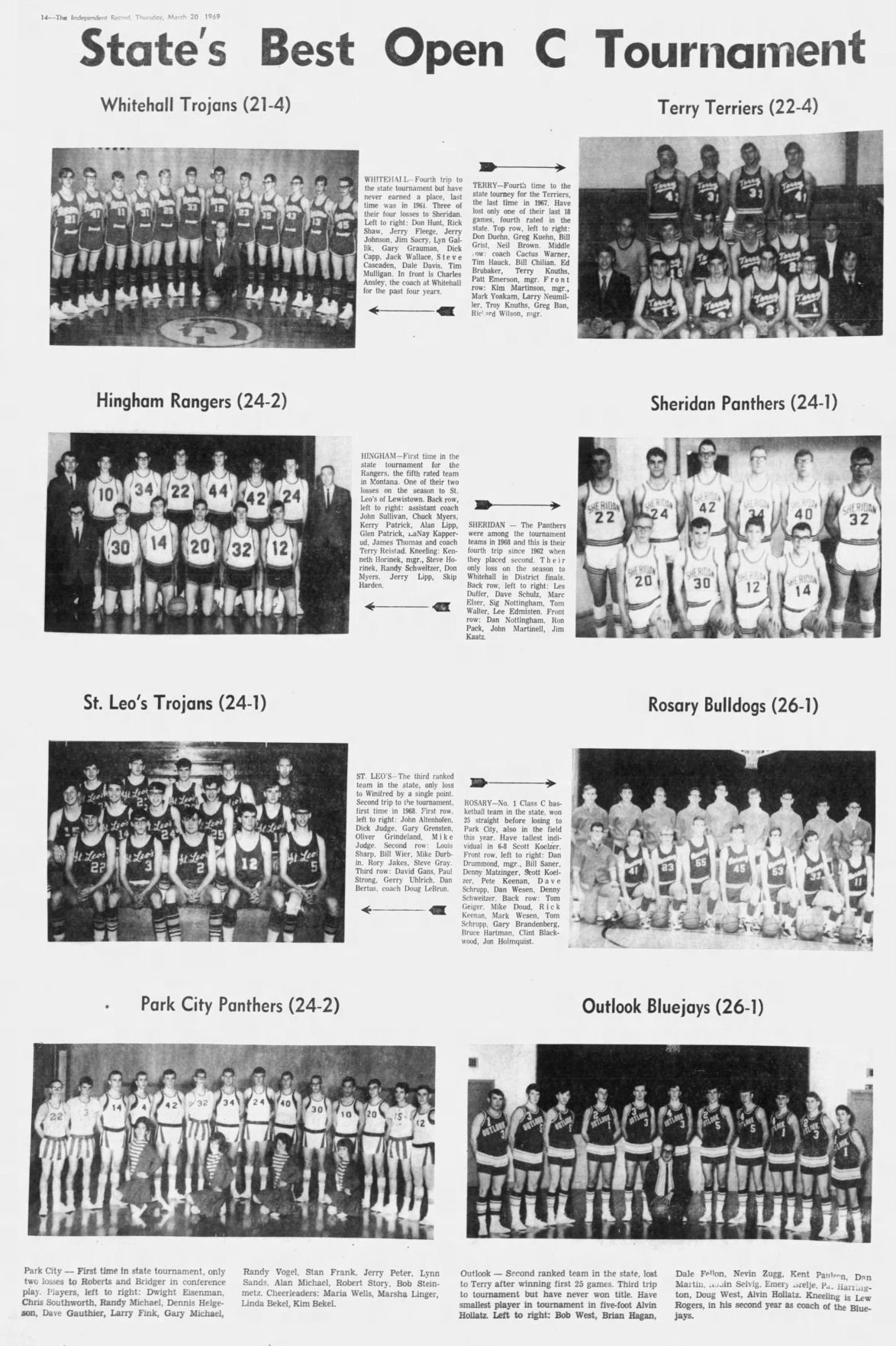 1969 Class C boys basketball tournament preview